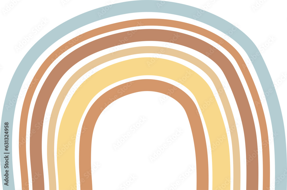 Fototapeta premium Simple Illustration of a Scandinavian Rainbow