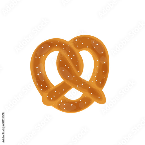 Salted Pretzel Vector Illustration Logo