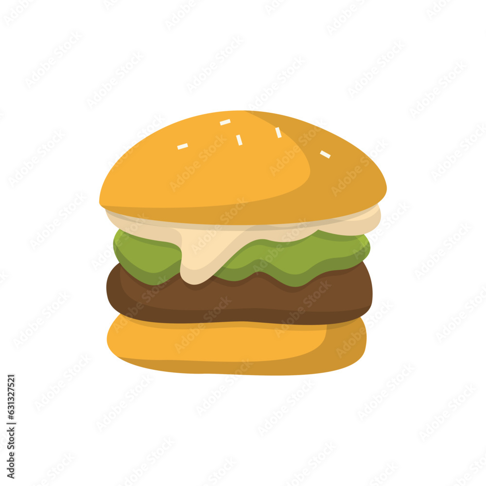 Burger Logo, Fast Food Design, Bread And Meat Vector Illustration Symbol Template Burger Logo, Fast Food Design, Bread And Meat Vector Illustration Symbol Template