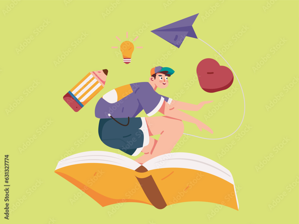 Education learning people flat vector concept hand drawn illustration
Education learning people flat vector concept hand drawn illustration