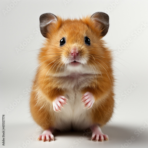 Generative AI, hamster on a white background