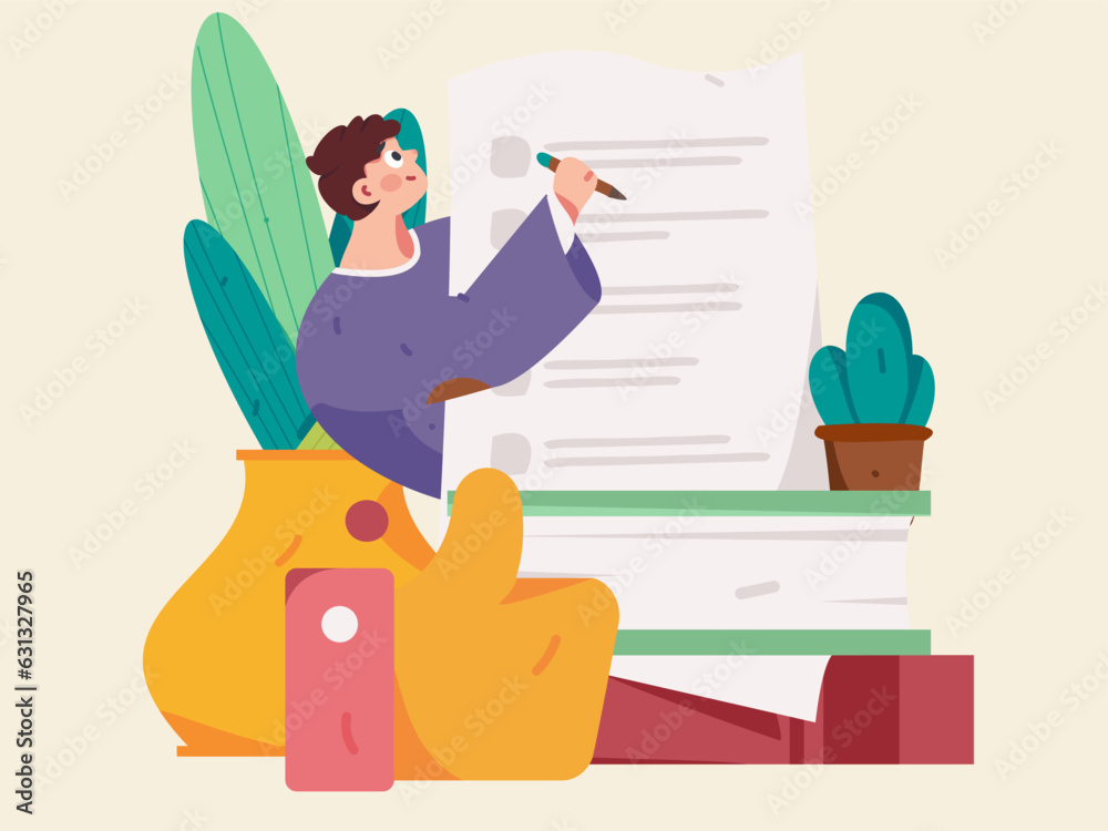 Education learning people flat vector concept hand drawn illustration
Education learning people flat vector concept hand drawn illustration
