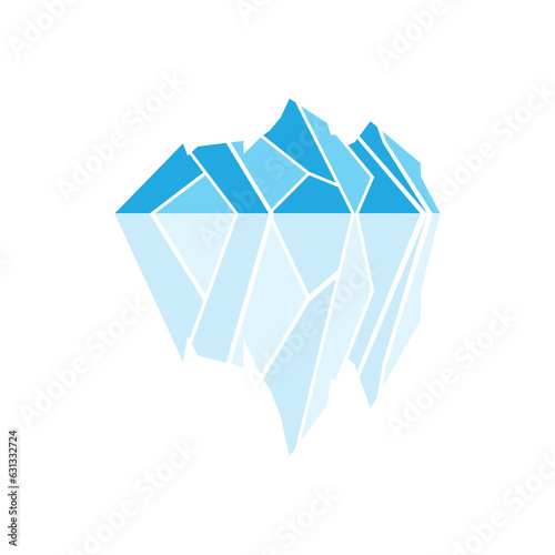 Mountain Logo  Antarctic Iceberg Logo Design  Nature Landscape Vector  Product Brand Illustration Icon