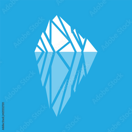 Mountain Logo, Antarctic Iceberg Logo Design, Nature Landscape Vector, Product Brand Illustration Icon