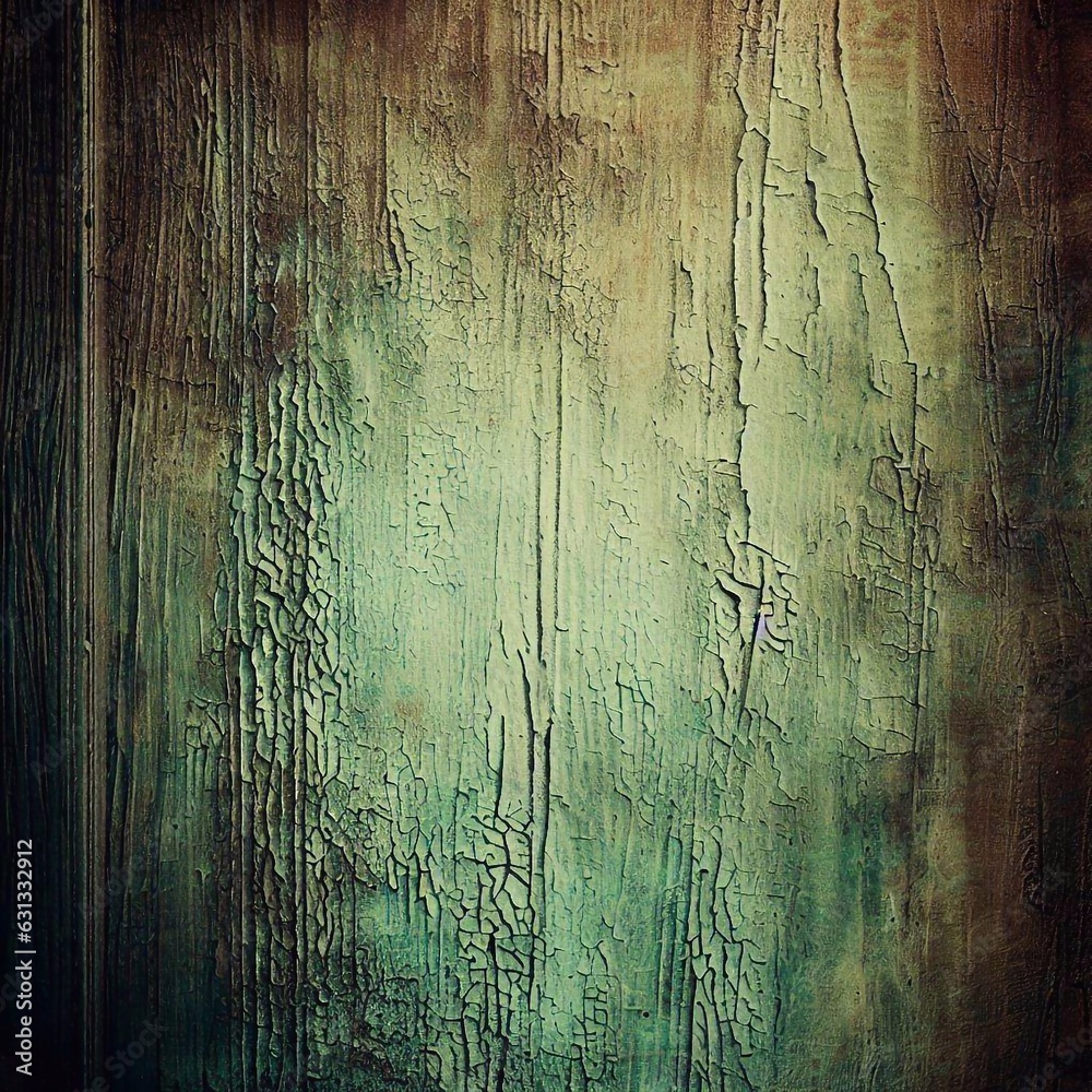 Obraz premium painted wooden door with a weathered green patina
