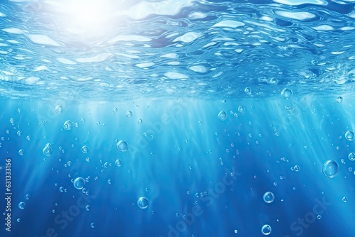 Underwater background. Ai art. Aqua texture