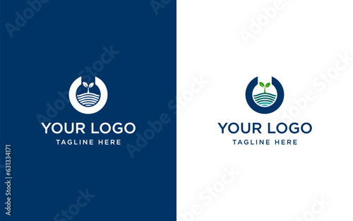 initials and hydroponic logo