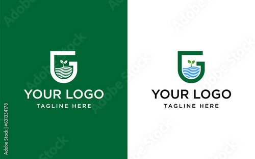 initials and hydroponic logo