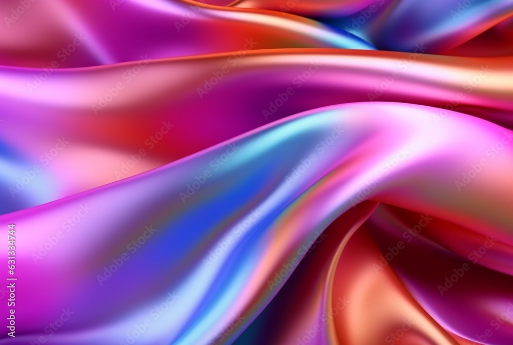 abstract background with 3d wave bright gold and purple gradient silk fabric. generative ai abstract background with 3d wave bright gold and purple gradient silk fabric. generative ai