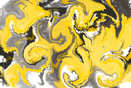Black and yellow abstract painted background.