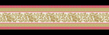 beautiful etnic border and flowers and textile digital motifs. modern unique hand drawn cross stich style Aztec border composition for digital design prints.Digital Baroque Border Motif Design