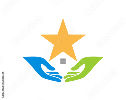 Hand care with star above