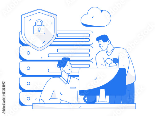 Business People Flat Vector Concept Operation Hand Drawn Illustration
