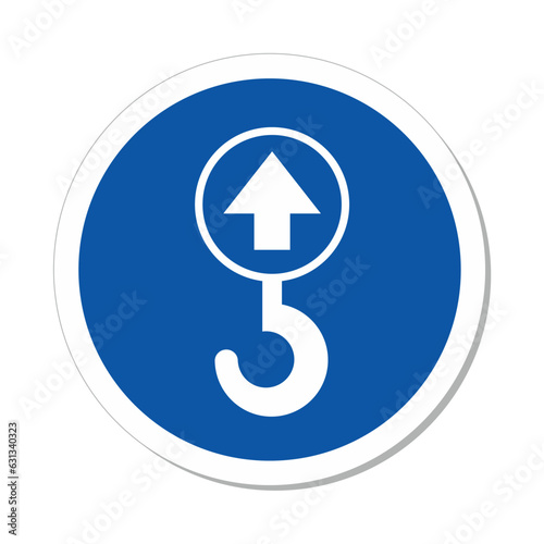 ANSI Z535.4 and ISO 3864-2 Mandatory Safety Label: Lift Point (LB-0025) UP