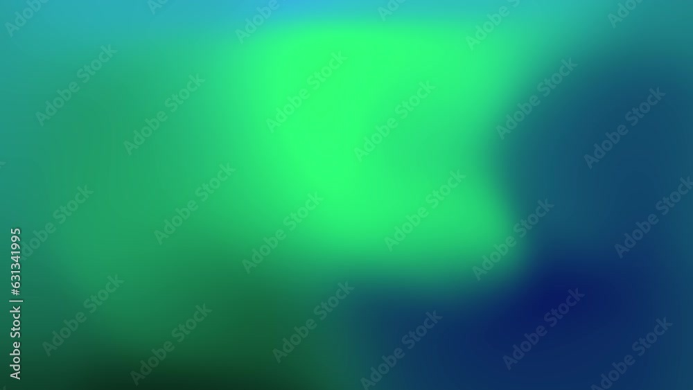 Abstract blue green gradient mesh background. Seamless looping animation