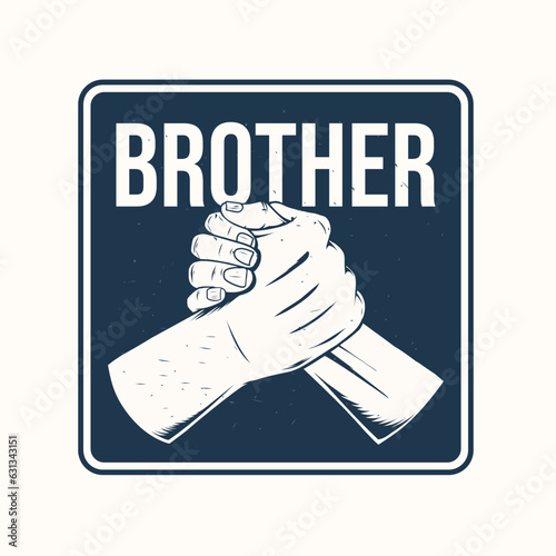Brotherhood logo design template ,Vintage style