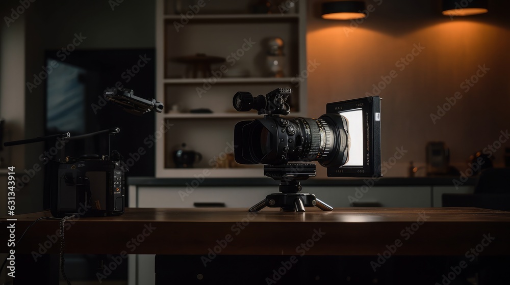 Fototapeta premium Innovative Tools for Efficient Work: Exploring the Intersection of Technology and Industry in a Vintage Laboratory, generative AI