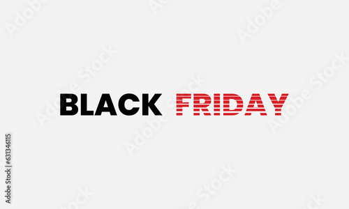 Black Friday typography banner. Design template for Black Friday sale banner. illustration