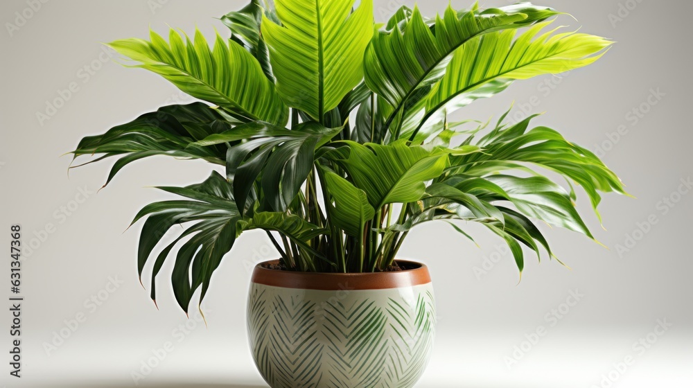 Tropical Haven: Areca Palm in a Tranquil Vase, generative ai