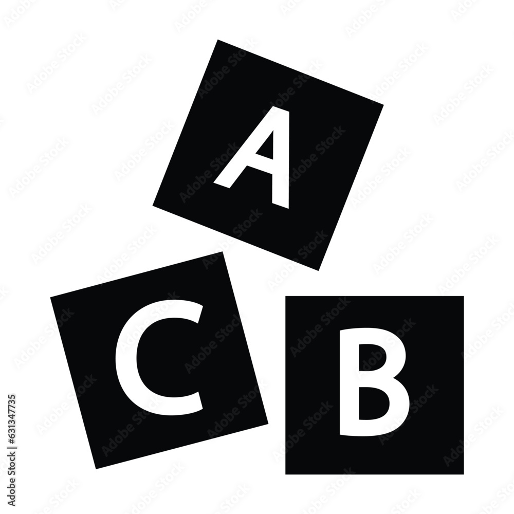 Fototapeta premium Abc, blocks, abc box icon