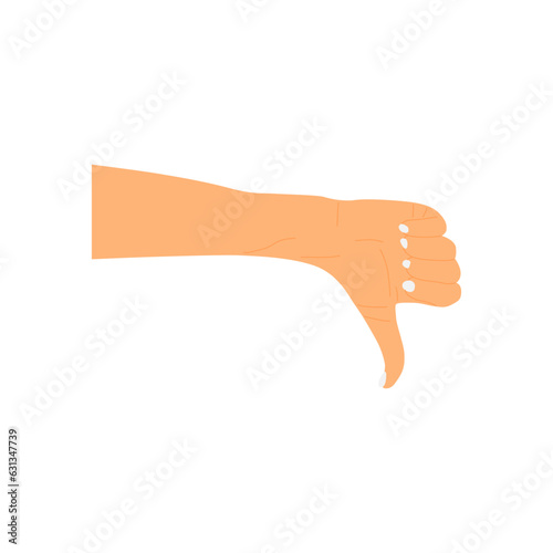 the thumb down gesture indicates dislike