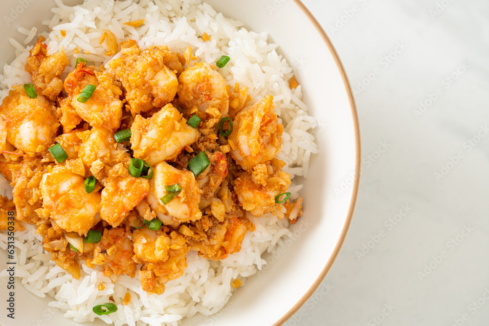 stir-fried shrimps with garlic and shrimps paste stir-fried shrimps with garlic and shrimps paste