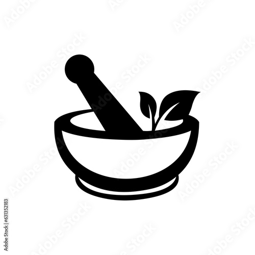 logo design vector modern abstract Mortar and Pestle logo icon symbol