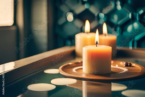 candles on a table