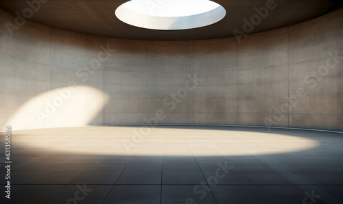 3D rendering empty concrete open space interior 