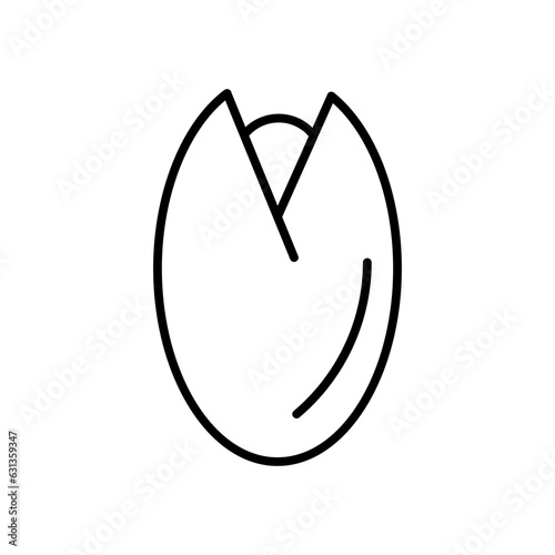pistachio line icon