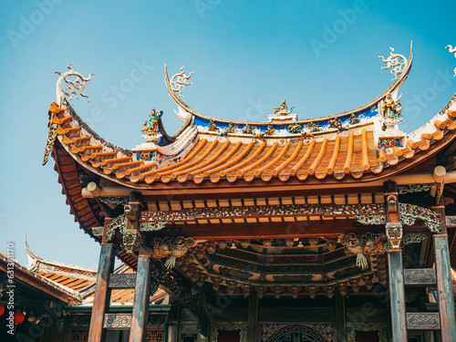 Vintage Asia Theater Stage house in Wufeng Lin Family Mansion and Garden, Taiwan