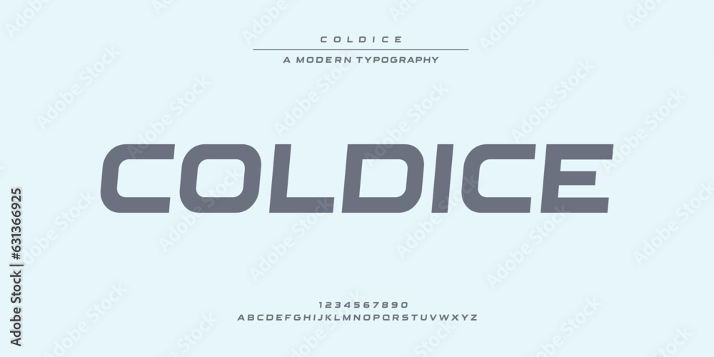 simple yet modern and futuristic sans serif typeface in vector illustration format 