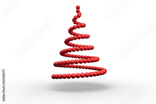Digital png illustration of christmas tree symbol on transparent background