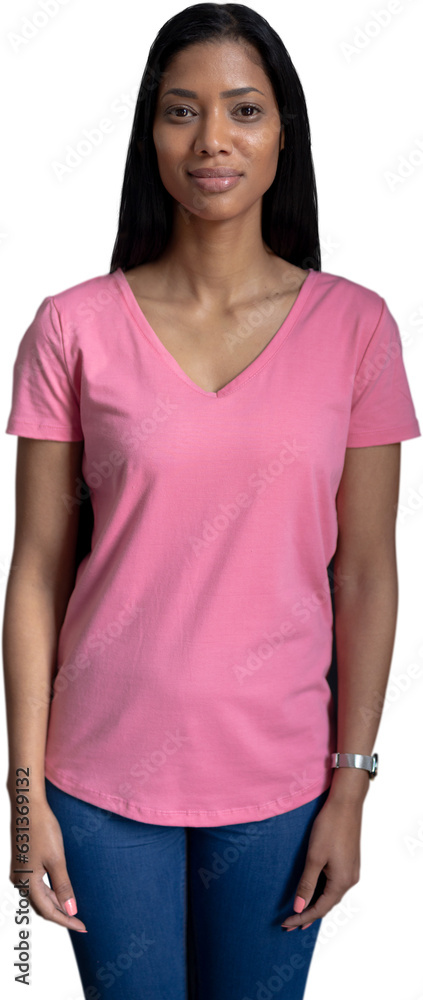 Digital png photo of biracial woman on transparent background Digital png photo of biracial woman on transparent background