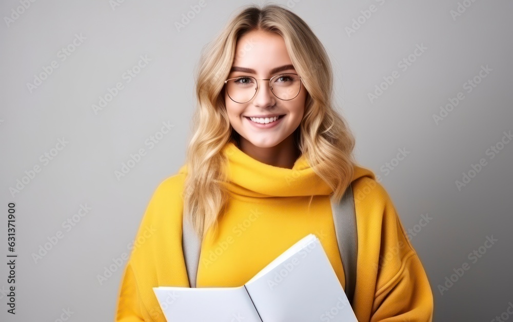 Obraz premium Young student looking at camera