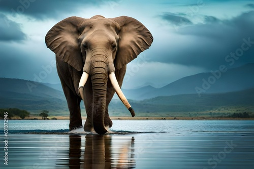 elephant in the water © faxi art
