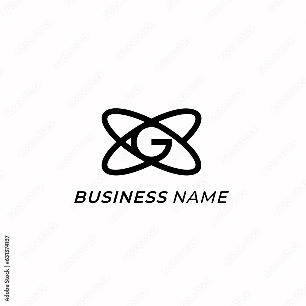 design logo letter G and orbit