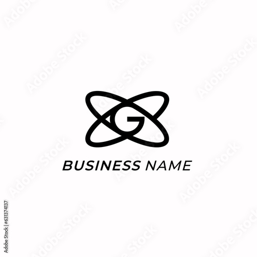 design logo letter G and orbit