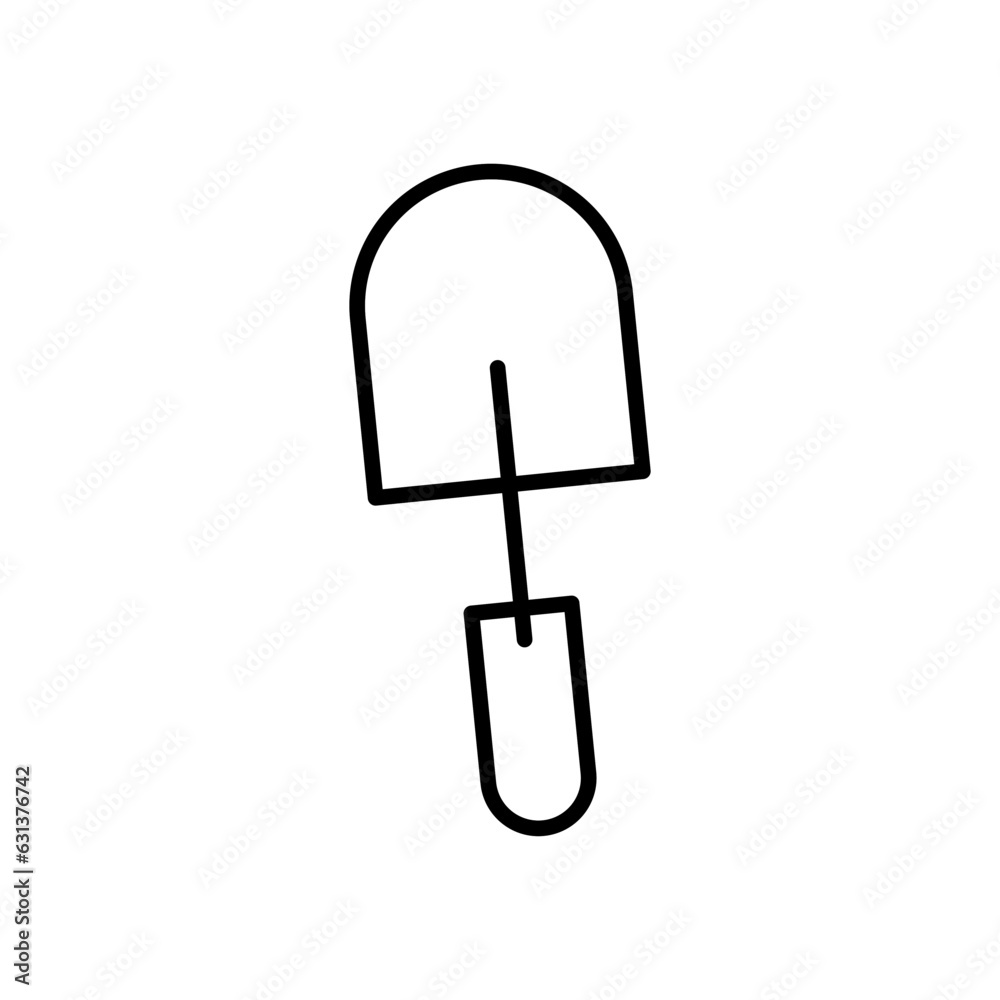 shovel line icon shovel line icon