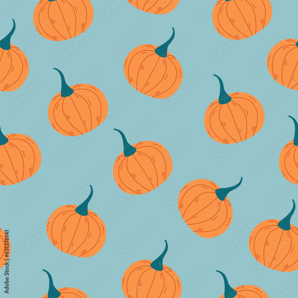 Seamless pattern for autumn season with pumpkin Seamless pattern for autumn season with pumpkin