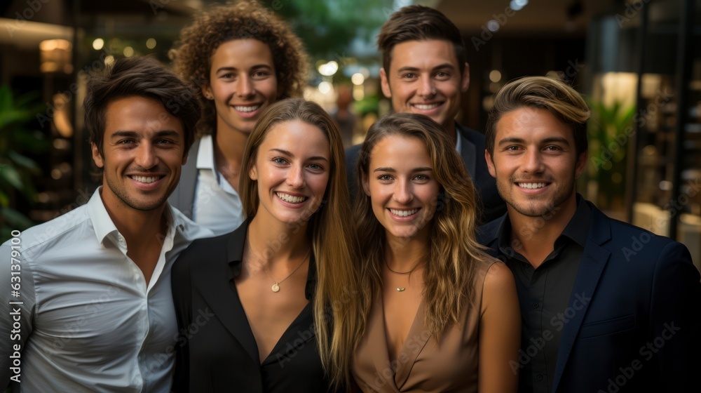 Successful business team, diverse, high energy, modern office, casual attire, teamwork and collaboration Successful business team, diverse, high energy, modern office, casual attire, teamwork and collaboration