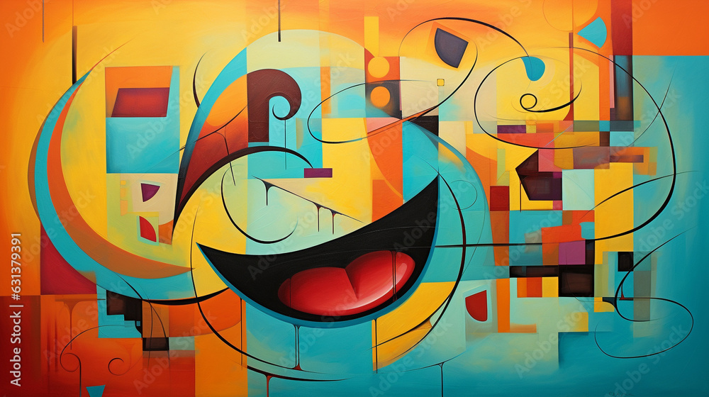 Obraz premium Euphoric Expressions: Abstract Joy