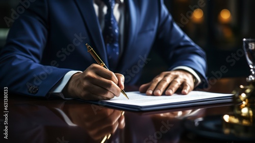 Signing a business contract, close-up on hand and pen, commitment, detailed