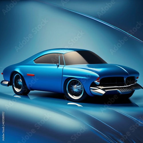 Modern cars are on the road. 3d illustration and 3d render
