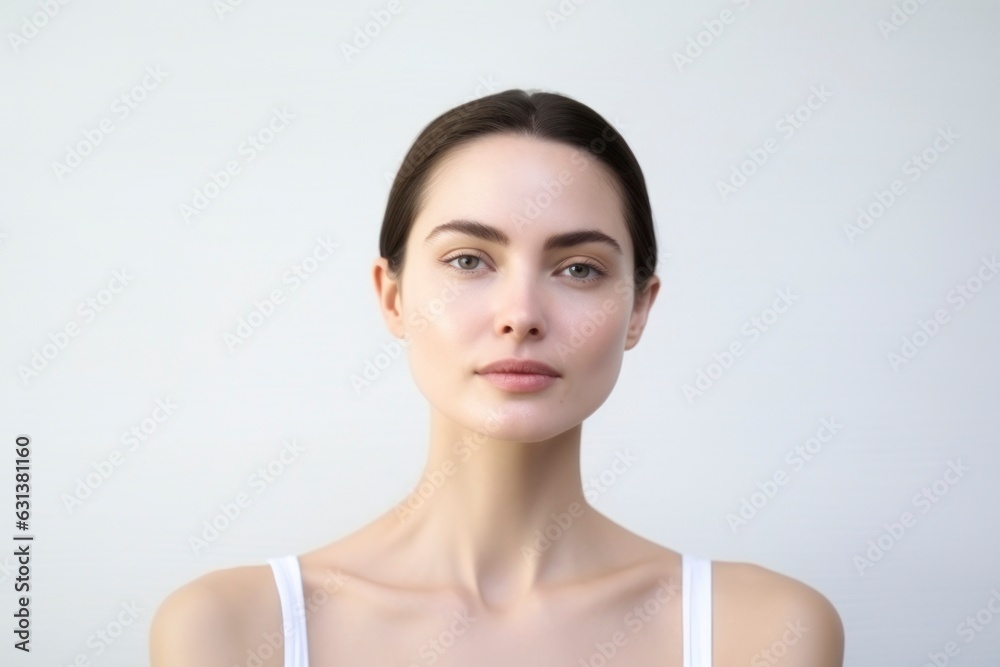 a portrait of young caucasian lady skin care beauty a portrait of young caucasian lady skin care beauty