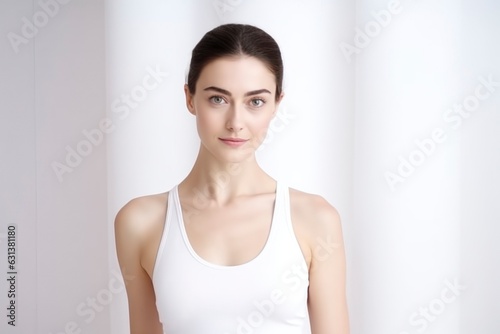 a portrait of young caucasian lady skin care beauty © Muzaffer Stock