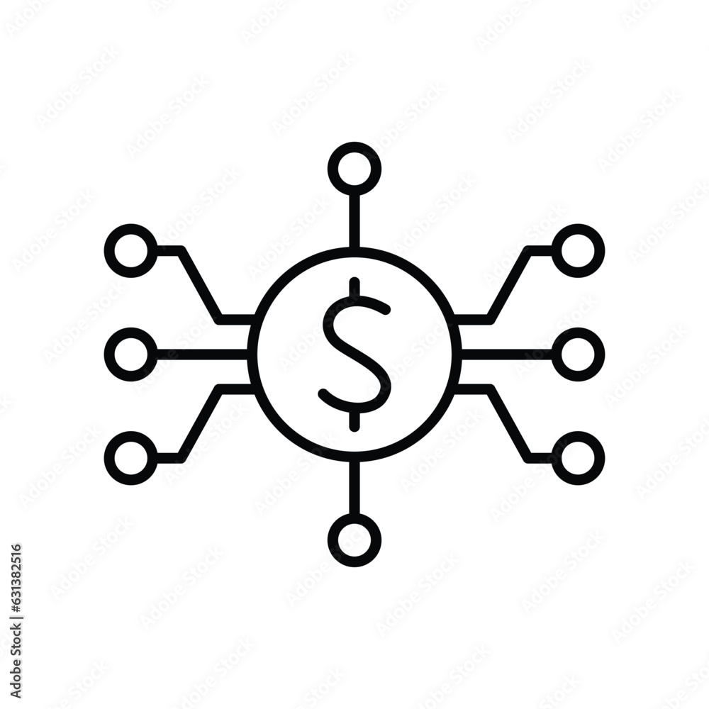 Business hub network vector icon Business hub network vector icon