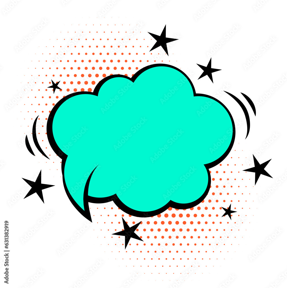 pop art cloud bubble background with stars design pop art cloud bubble background with stars design