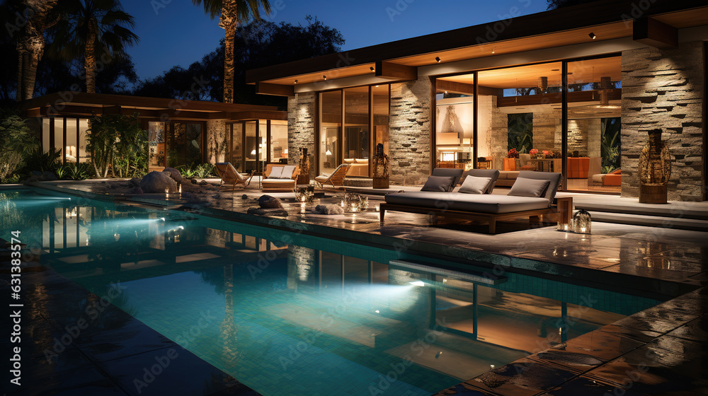 Fototapeta premium swimming pool in home