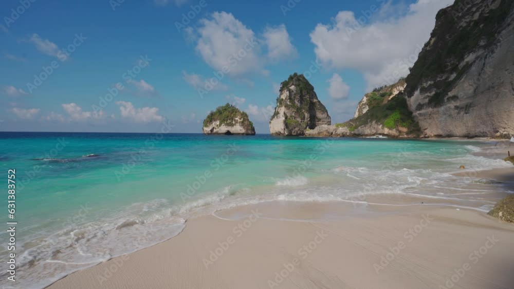 Beautiful tropical white sand beach at diamond beach in Nusa Penida island, Bali Beautiful tropical white sand beach at diamond beach in Nusa Penida island, Bali